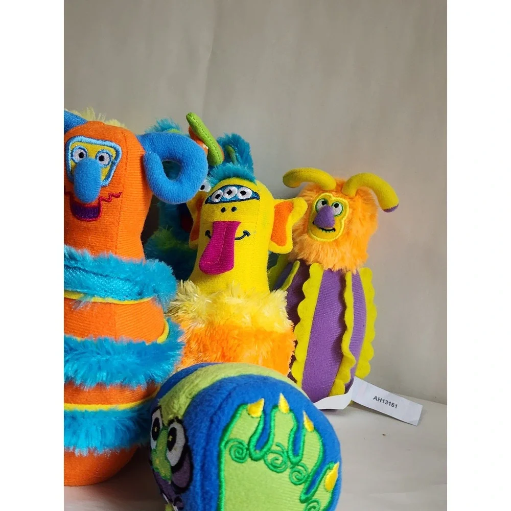Melissa & Doug Monster Bowling Plush Game Set 6 Pins 1 Ball 2191 Multi Color
